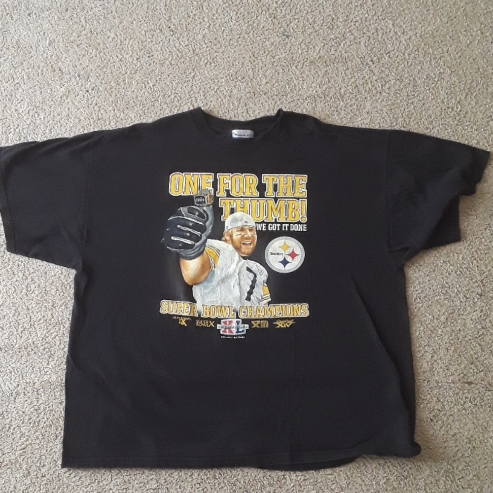 Reebok one for the thumb Pittsburgh steelers shirt